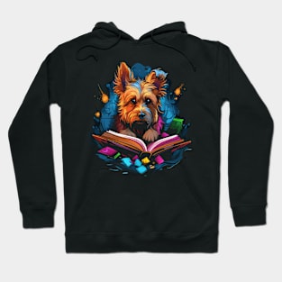 Australian Terrier Reads Book Hoodie